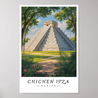 Chichen Itza Mexique décoration murale, ruine maya