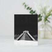 Chichen Itza piramide en nacht Briefkaart (Staand voorkant)