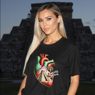 Chichén Itzá Piramide Yucatan Mexicaans Hart T-shirt