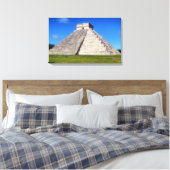 Chichen Itza, Tempelkrijgers Canvas Afdruk (Insitu (Slaapkamer))