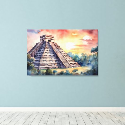 Chichen Itza, toile étirée (Insitu (Plancher de Bois))