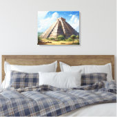 Chichen Itza, uitgerekt canvas print (Insitu (Slaapkamer))