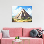 Chichen Itza, uitgerekt canvas print (Insitu (Woonkamer))