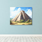 Chichen Itza, uitgerekt canvas print (Insitu (Houten vloer))