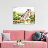 Chichen Itza, uitgerekt canvas print (Insitu (Woonkamer))