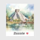 Chichen Itza, uitgerekt Sticker (Vel)