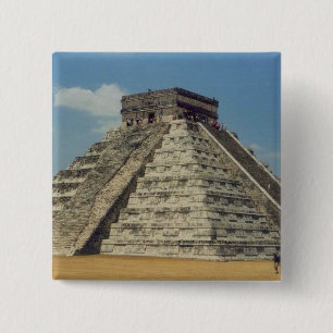 Chichen Itza Vierkante Button 5,1 Cm