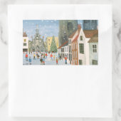 Chichester Cathedral A Snow Scene Rechthoekige Sticker (Tas)