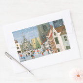 Chichester Cathedral A Snow Scene Rechthoekige Sticker (Envelop)