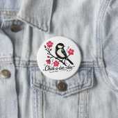 Chick-a-dee-dee-dee mezenogelroep ronde button 7,6 cm (In situ)