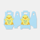 Chick Baby shower Blue Bedankdoosjes (Uitgevouwen)