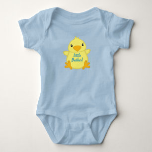 Chick Baby shower Blue Romper
