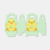 Chick Baby shower Green Bedankdoosjes (Uitgevouwen)