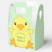 Chick Baby shower Green Bedankdoosjes (Geopend)