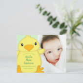 Chick Baby shower Green Briefkaart (Staand voorkant)
