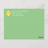 Chick Baby shower Green Briefkaart (Achterkant)