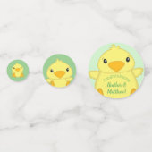 Chick Baby shower Green Confetti (Voorkanten)