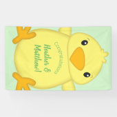 Chick Baby shower Green Spandoek (Horizontaal)