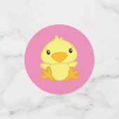 Chick Baby shower Roze Confetti (Kleine voorkant)