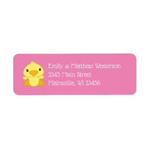 Chick Baby shower Roze Etiket