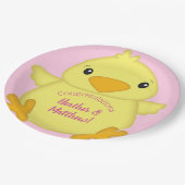 Chick Baby shower Roze Papieren Bordje (Gekanteld)