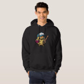 Chick Baseball Player Baseball Easter Hoodie (Voorkant volledig)
