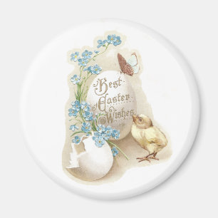 Chick, Butterfly & Eggs Pasen Magneet