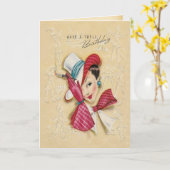 Chick Chic Carte d'anniversaire (Fleur jaune)