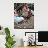 Chick chick kip plezier poster (Thuiskantoor)