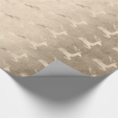 Chick Copper Roos Gold kerstrender Cadeaupapier (Hoek)