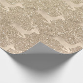 Chick Copper Roos Gold kerstrender Cadeaupapier (Hoek)