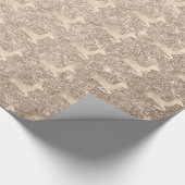 Chick Copper Roos Gold kerstrender Cadeaupapier (Hoek)