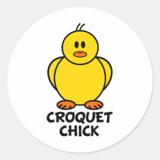 Chick Croquet Ronde Sticker