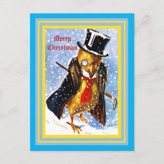 Chick de Noël avec chapeau, monocoque, carte posta