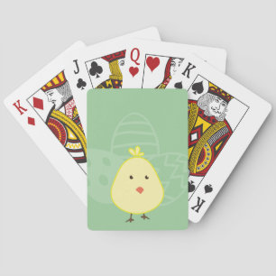 Chick de Pâques avec des oeufs Cartes de jeu perso