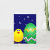 Chick drôle de Pâques, carte (Dos)