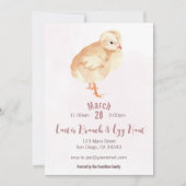 Chick Easter Brunch & Egg Hunt Invitation Kaart (Voorkant)