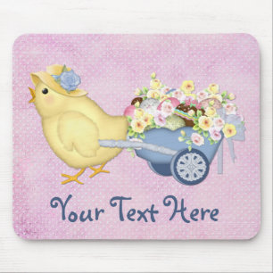 Chick en Winkelwagen Muismat