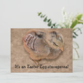 Chick - Fluffy Baby Chicken Easter Kaart (Staand voorkant)