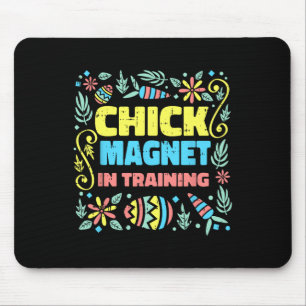 Chick magneet in training Pasen Grappig Ei Jacht Muismat