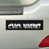 "Chick magnet" bumpersticker (Op auto)