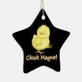 Chick Magnet Keramisch Ornament (Rechts)