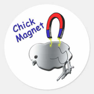 Chick Magnet Ronde Sticker