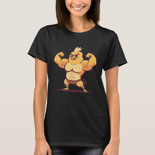 Chick Muscular Bodybuilding Easter T-shirt (Voorkant)