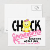 Chick onderbroken 2 borstkanker briefkaart (Voorkant / Achterkant)