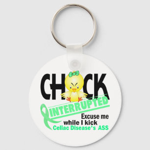 Chick onderbroken 2 Celiakie Ziekte Sleutelhanger