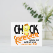 Chick onderbroken 2 leukemie briefkaart (Staand voorkant)