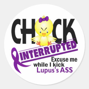 Chick onderbroken 2 Lupus Ronde Sticker