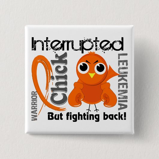 Chick onderbroken 3 leukemie vierkante button 5,1 cm (Voorkant)