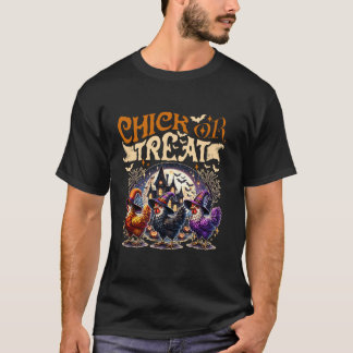 Chick or Treat Chicken Halloween kostuum Grappig T T-shirt